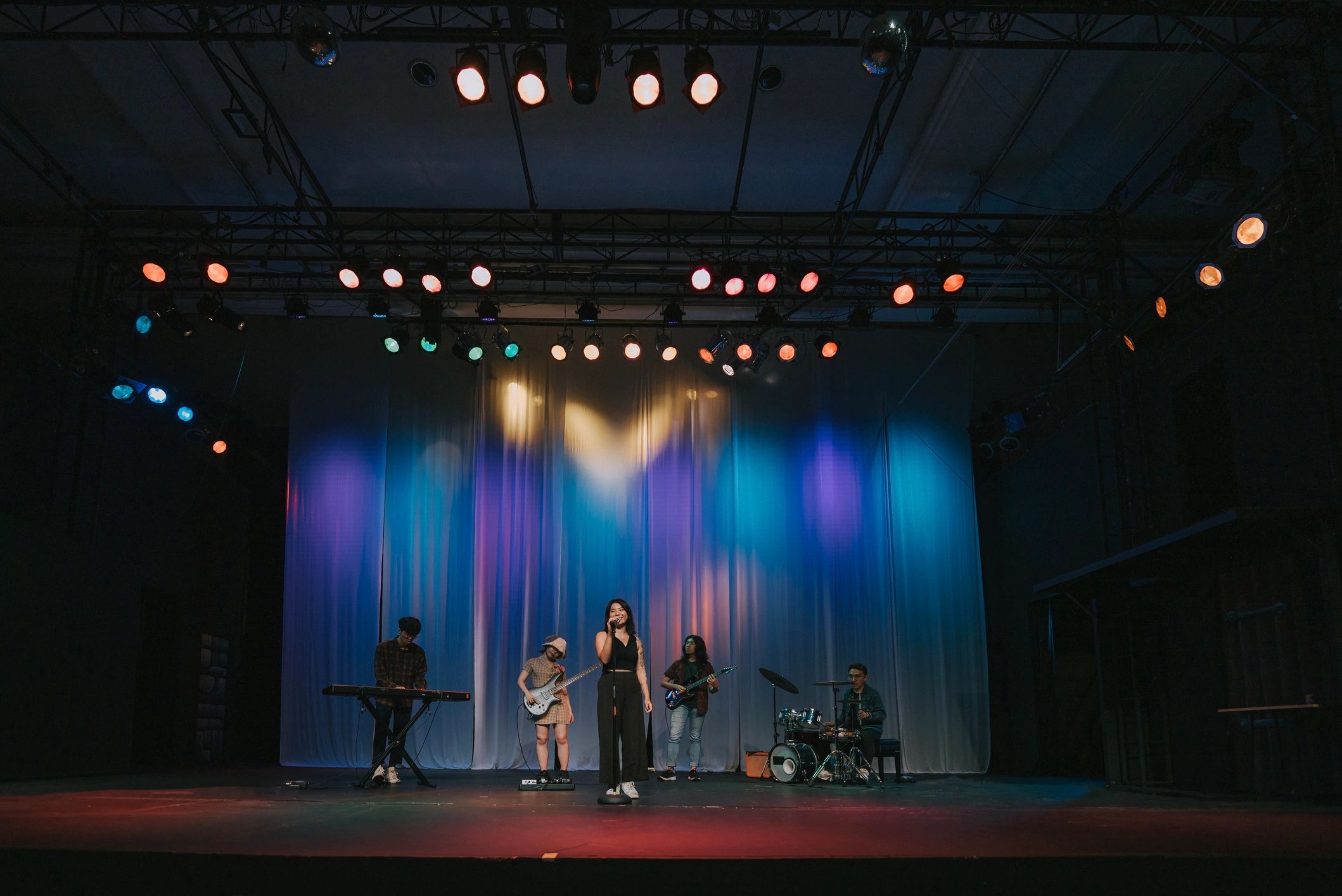 White Noise performing live on stage with dramatic lighting